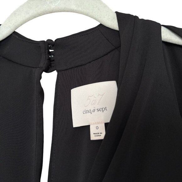 Cinq a Sept Tiffy Wrap Effect Ruched Jersey Mini Dress - Picture 4 of 5